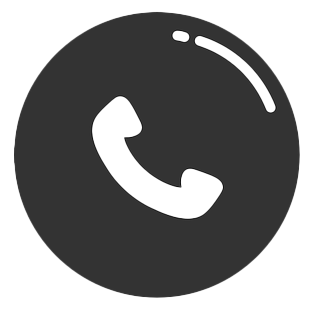 Telefon Icon weiß auf schwarz